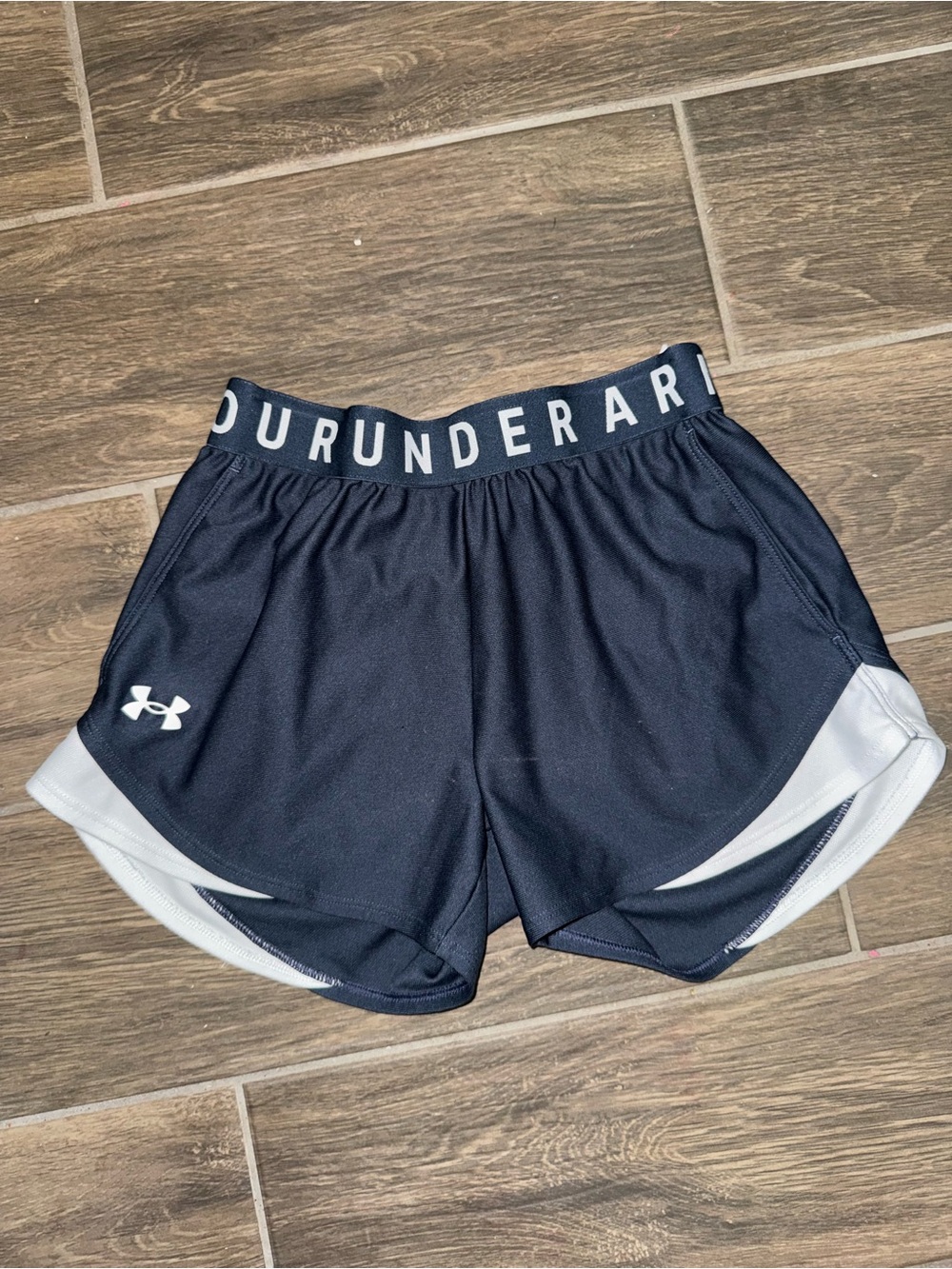 Under Armour Navy Blue Shorts with White Accent